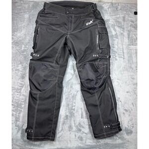HWK Mens 3XL Motorcycle Riding Pants Black Cordura Armor Pockets Vented Cargo